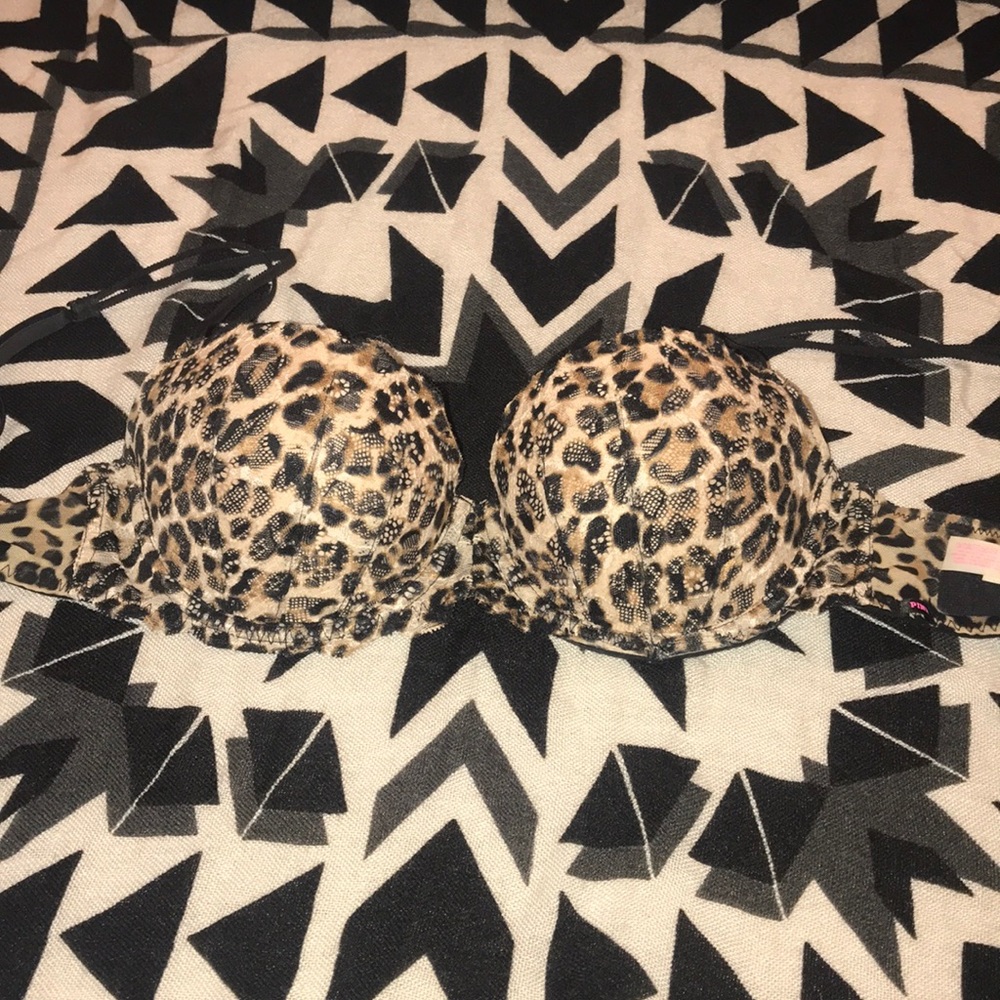 Victoria’s Secret lace cheetah print push up bra